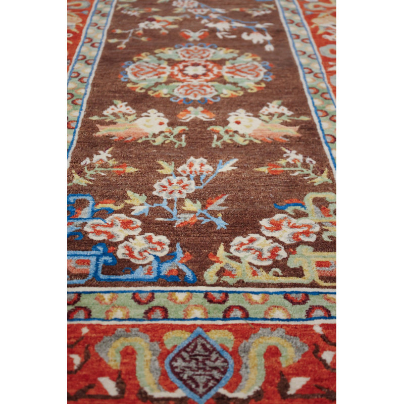 Tibetan Rugs By Bespoke One-of-a-Kind Runner 3' X 6' Area Rug