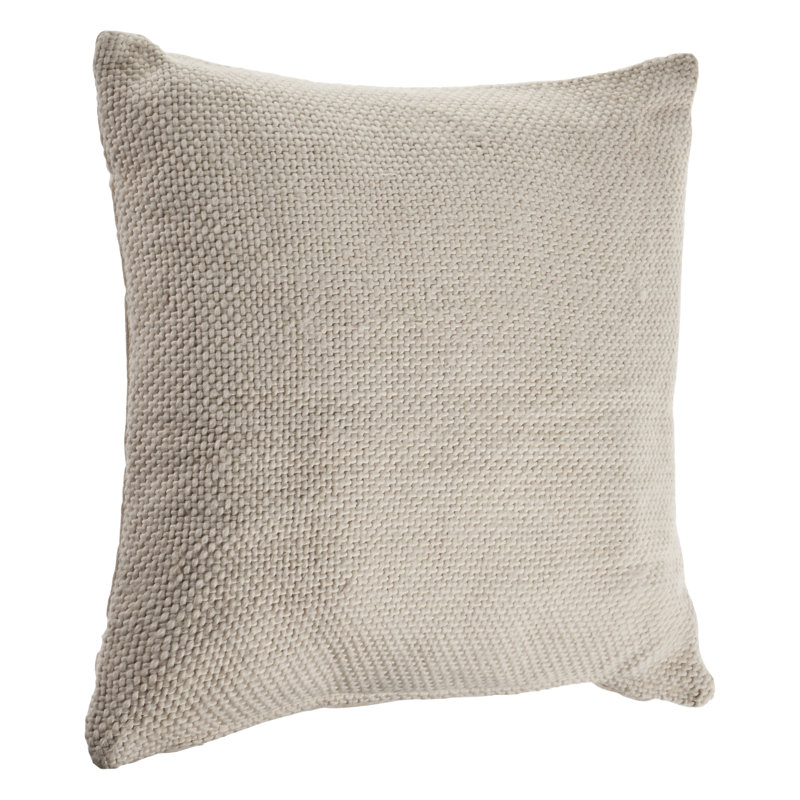 Housse de coussin décorative 100% coton Everyday, Beige, Housse de coussin seulement - sans coussin
