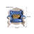 European Style Villa Retro Carved Chair Leather Armchair