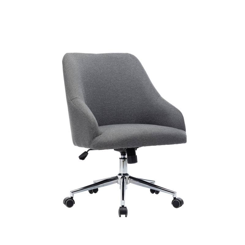 Latitude Run® Felyx Linen Task Chair, Dark Gray