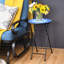 Table d'appoint pliante bistro bleu foncé