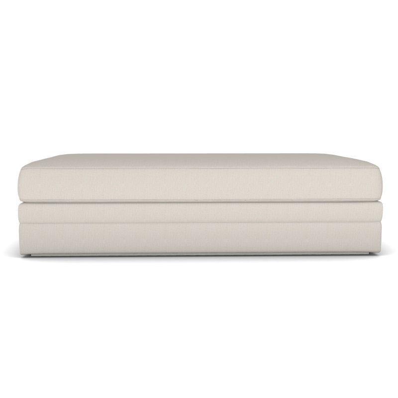 Boyden By Thom Ficilia Ottoman, Instant Parchment, Casa Blanca