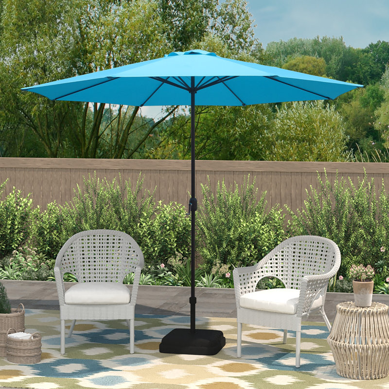 Parasol de marché octogonal Fazlie, Turquoise