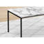 Ensemble de table, ensemble de 3 pièces, café, bout, métal noir, stratifié d'aspect marbre blanc, contemporain, moderne