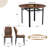 Dining Table Set, Round Table With 4 Dining Chairs For Dining Room