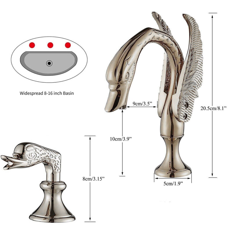 Widespread 2-handle Bathroom Faucet