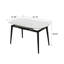 Table de salle à manger ronde de 33,5 po à 51,2 po en pierre frittée extensible blanche