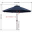 Parasol de patio en oléfine 9 pi 9 pi-681813176