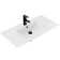 36" Rectangular Ceramic Undermount Bathroom Sink with Single Hole Faucet, Overflow