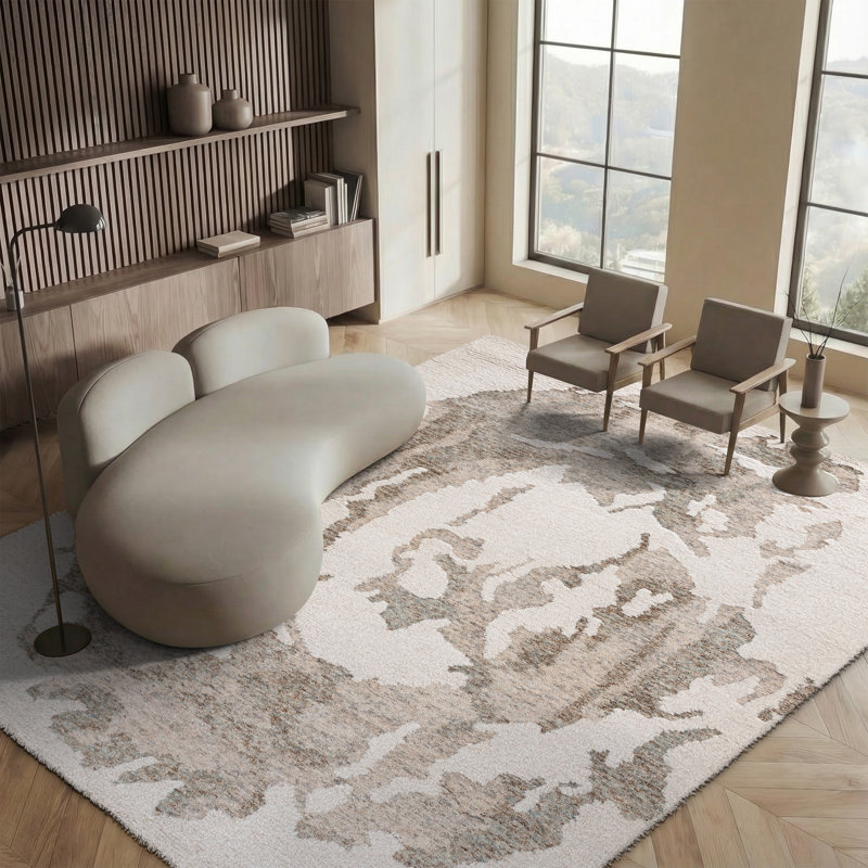 Casablanca Hand Tufted Wool Abstract Indoor Rug, Rectangle 8' x 10'