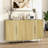 Fluted Buffet Accent Cabinet With Adjustable Shelves-1537706353