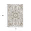 Tapis médaillon crème et brun clair 4 pi x 6 pi
