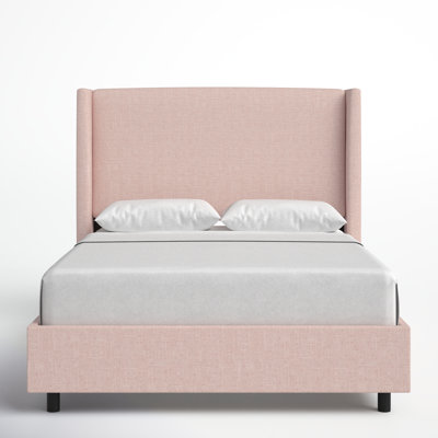Tilly Linen Upholstered Wingback Bed