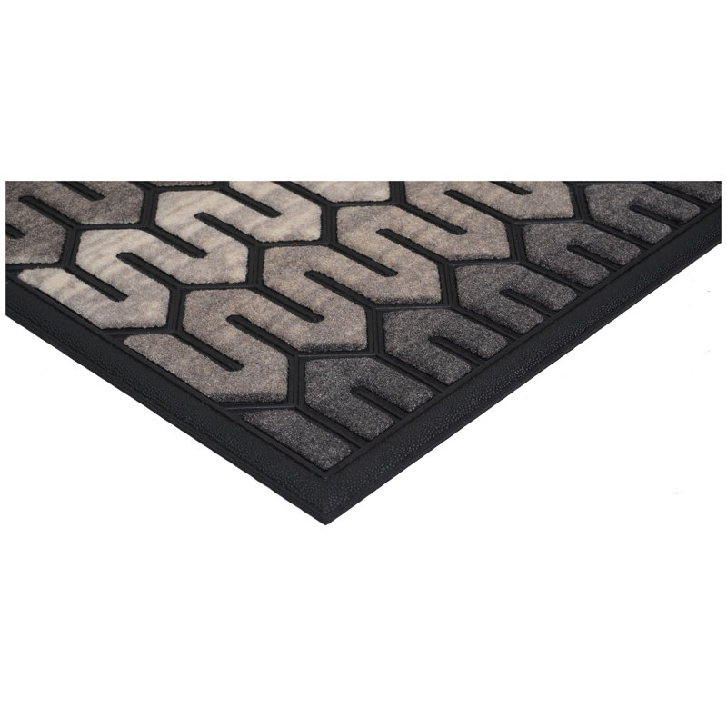 Tapis d'entrée antidérapant pour l'extérieur 30 po x 18 po, Neutre