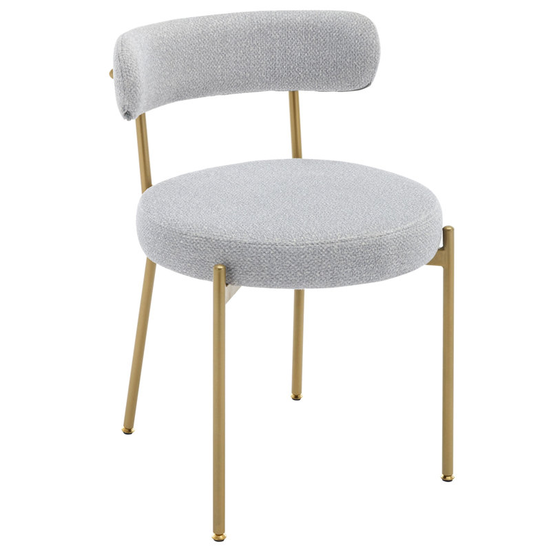 Asire 49cm H Upholstered Metal Side Chair, Gold