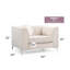 Fauteuil contemporain incliné ivoire
