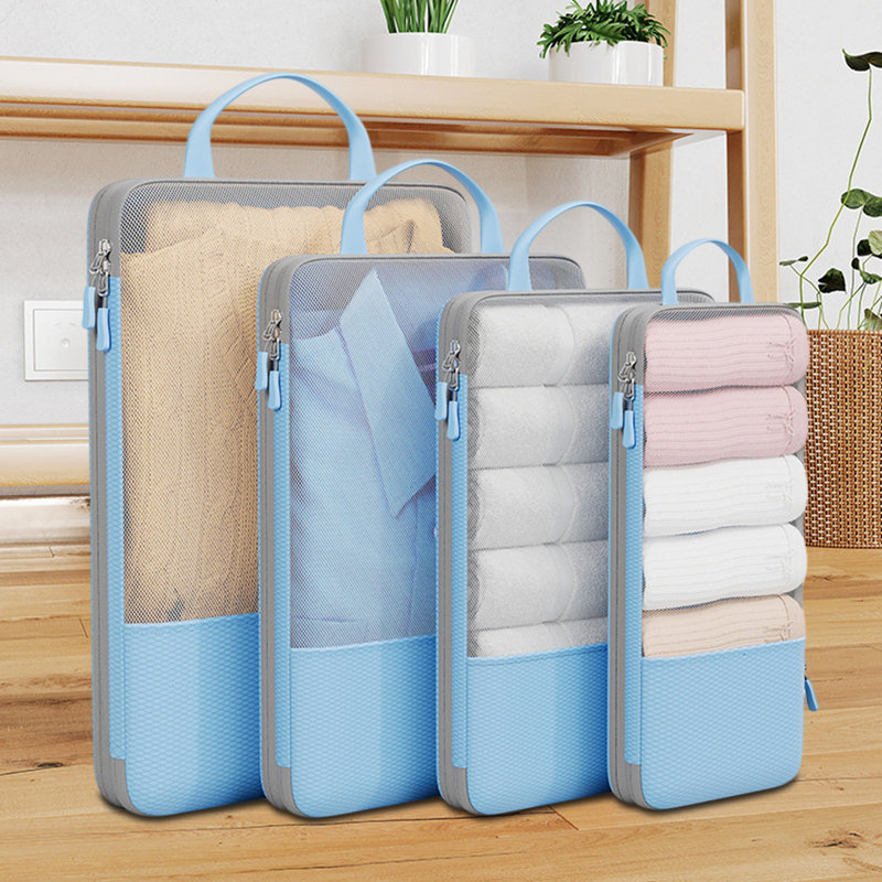 Sac à dos 4 pièces pour compresseurs de voyage, Bleu ciel