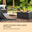 Theia Square Wicker Outdoor Coffee Table , 67cm cm W 65cm cm D-42115024