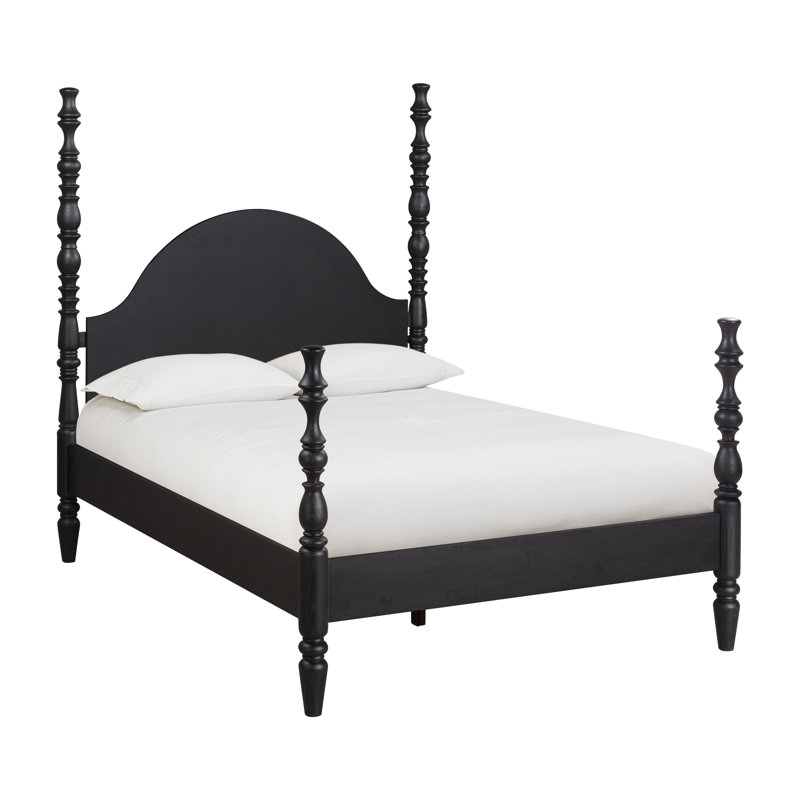 Rosalie Black Ash Queen Bed, Black, Queen