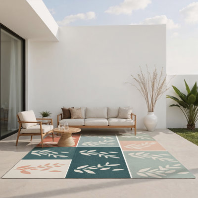 Tapis intérieur et extérieur Serene Blossom