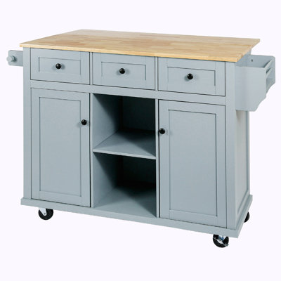 Solid Wood Top Kitchen Island