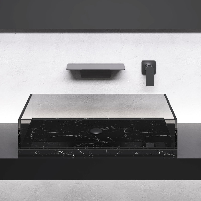 Robinet pour salle de bain Gunmetal Waterfall, Laiton brossé