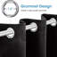 Luxury 230 GSM 100% Blackout Eyelet Room Darkening Curtain Pair-269875191-269875197