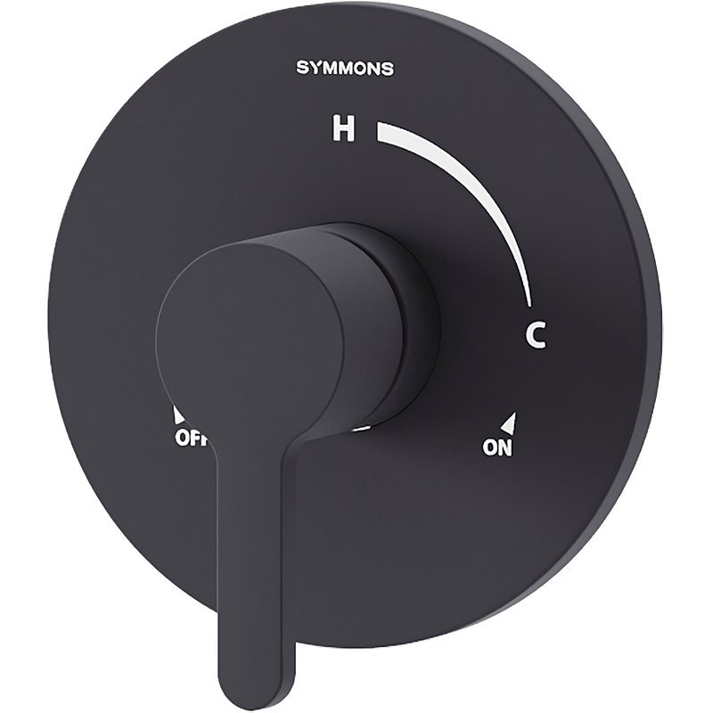 Solarity Single Handle Shower Valve Trim Kit (Valve Not Included), Matte Black