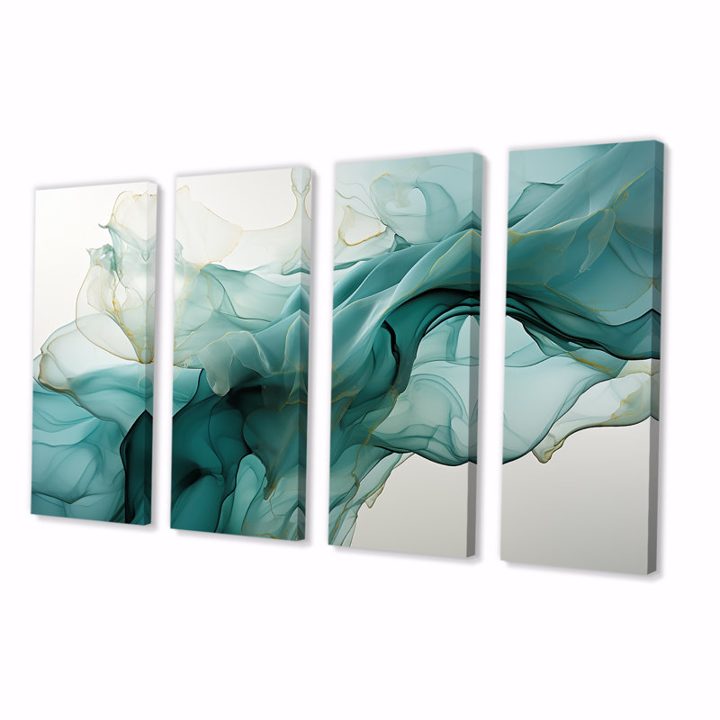 «Green and Grey», art mural 4, H 28 po x l 48 po
