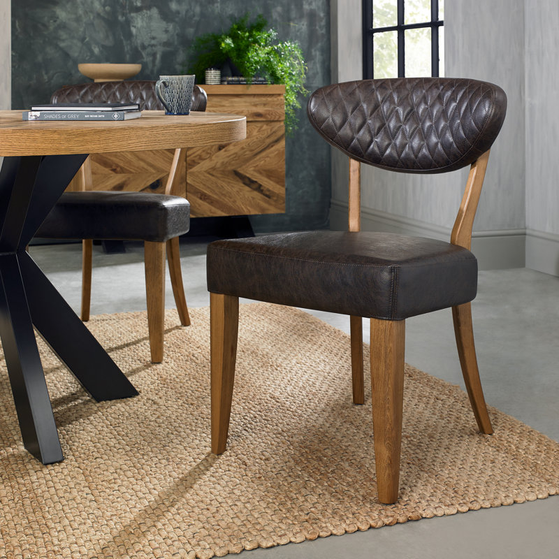 Maez Side Chair in Old West Vintage, Rustic Oak