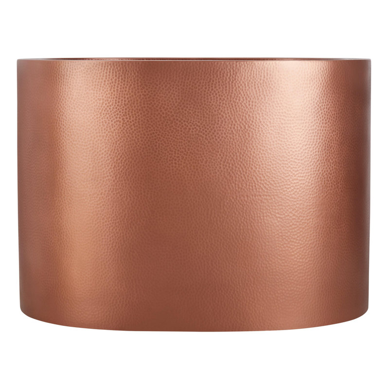 Raksha 48" Copper Soaking Freestanding Tub with Included Overflow Drain and Foam Insulation, Chrome