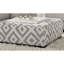 Repose-pieds de style transitionnel gris avec pieds en bois et structure en bois massif