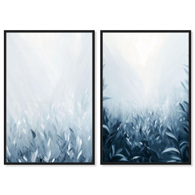 Ensemble de 2 ensembles abstraits de luxe sur toile Astral Horizon par Art Remedy