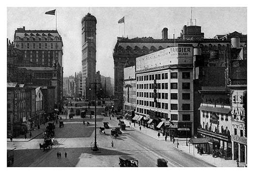 Reproduction de photo 1911" times square "par moïse king, H 28 po x l 42 po x P 1,5 po