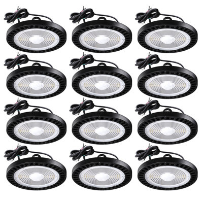 150W LED High Bay Light, 0-10V Dimmable, Utra-bright Commercial UFO Garage Light, 5000K Daylight