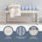 Aaryahi Coastal Carved Seashell 36” Upholstered Bench-1000199347