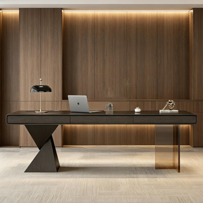 High-End Luxury Solid Wood Office Desk