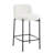 26" Counter Height Bar Stools With Curved Back, Modern Upholstered Armless Bar Stools With Black Metal Frame For Kitchen Dining Room Home Bar Pub-284126004