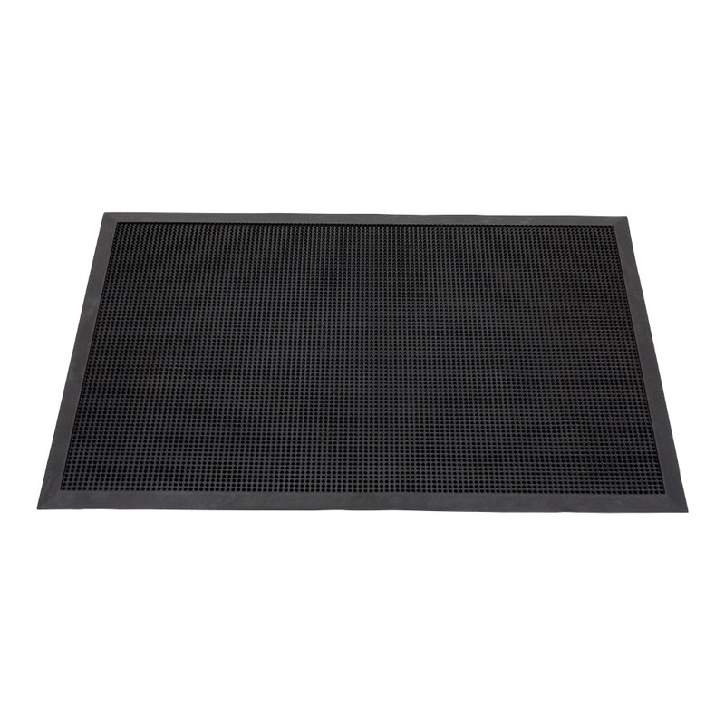 Tapis de sol antidérapant 48 po x 36 po, 1 tapis de cuisine d'intérieur - Usage intensif, pour maison, bureau ou restaurant, tapis d'entrée en caoutchouc noir, profil bas, facile à nettoyer