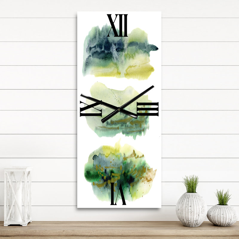 Horloge murale nuages avec points I, Grand