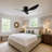40-Inch Flush Mount Low Profile Ceiling Fan Without Light with Remote Control, 6-Speed Quiet Reversible DC Motor