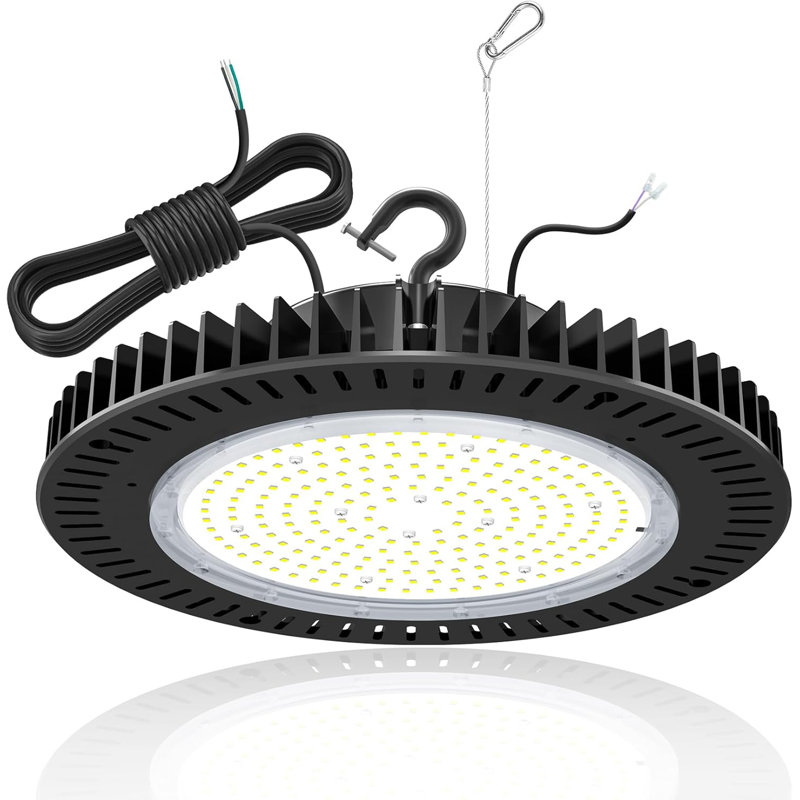 200W High Bay LED Light Fixture UL Listed Dimmable UFO Shop Lighting 29000LM IP65 Waterproof For Warehouse Factory Commercial Spaces 100-277V