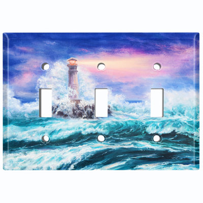 Plaque murale d'interrupteur à bascule 3 lumières Light House