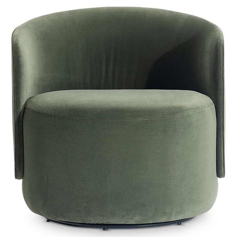 Crosby Swivel Barrel Chair, Green