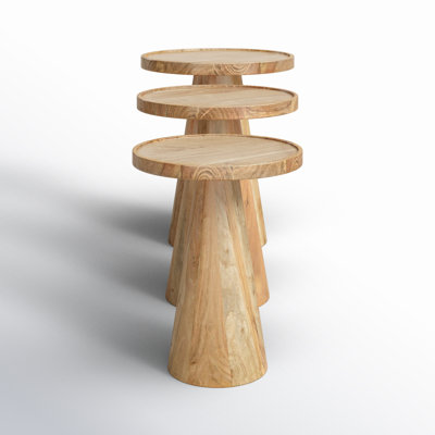 Jean Solid Wood Nesting End Table