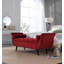 Banc long capitonné rétro de 65 pouces avec repose-pieds en velours avec design rétro classique, repose-pieds de style Mid-Century moderne pour le salon, vestibule de chambre à coucher wenred-131684698-131684701