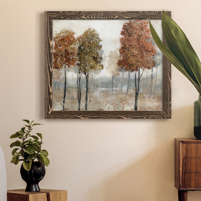 Trees of Copper Mountain - Peinture sur toile encadrée, H 20 po x l 17 po x P 1,5 po, Noyer