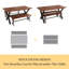 Ensemble de table de salle à manger Kristofer, table de salle à manger rectangulaire avec banc (table, 2 bancs)-122056383
