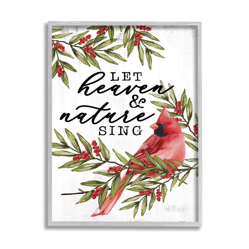 The Holiday Aisle® Festive Expression Cardinal, art de la giclée encadrée par Dogwood, H 20 po x l 16 po x P 1,5 po