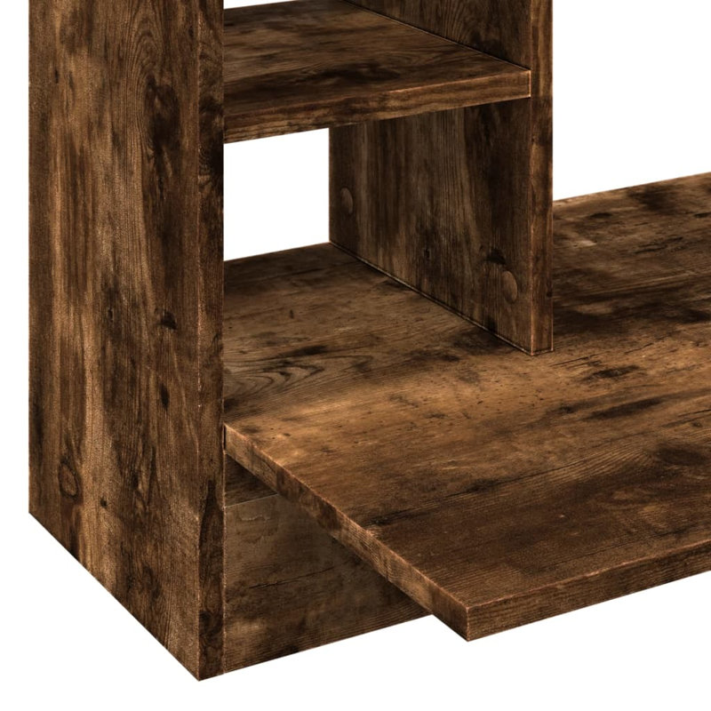 Wall-Mounted Desk 105X48x75 Cm Engineered Wood, Smoked Oak
